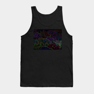 Black Panther Art - Flower Bouquet with Glowing Edges 23 Tank Top